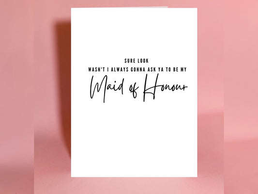 Maid of Honour card