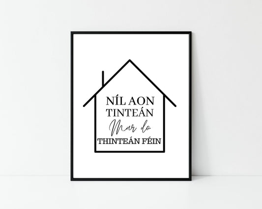 no place like home, new house gift, housewarming gift, Irish gift, Irish art, Irish print, wall art, wall print,