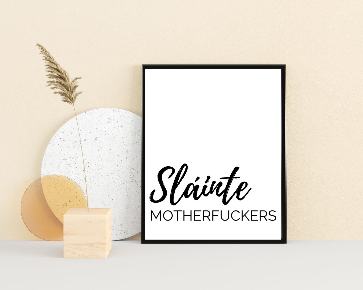 New house gift, housewarming gift, Irish saying, Irish gift, Irish language, Irish art, Irish print, wall art, wall print,