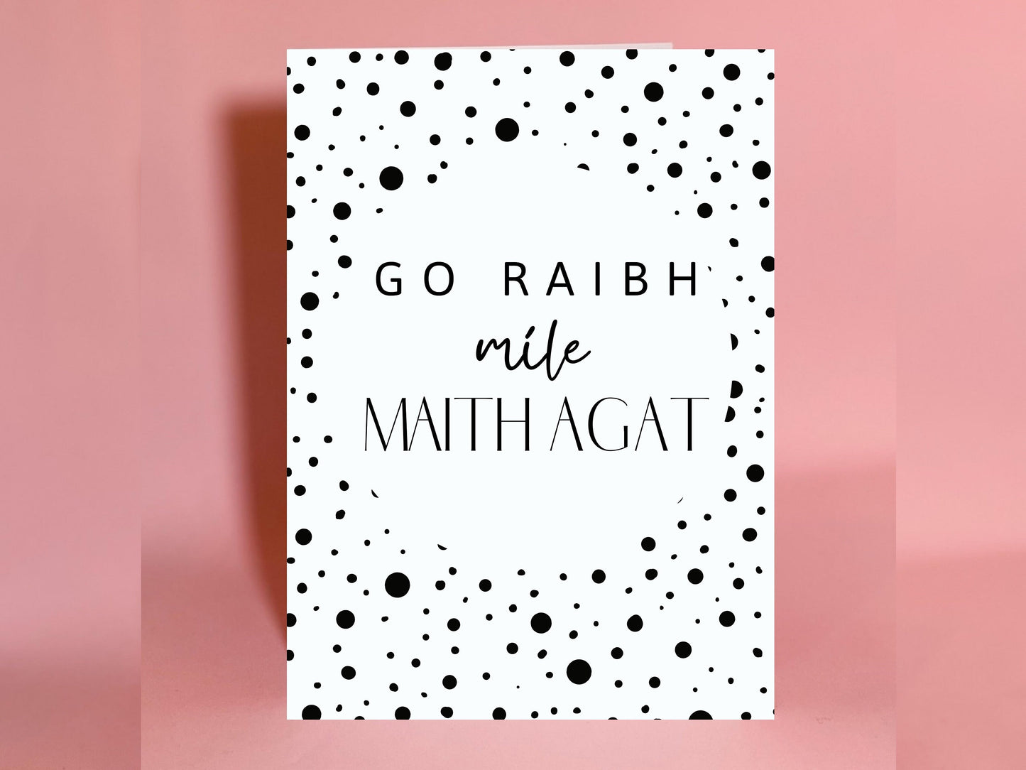 Thank you card, thanks a million card, Irish thank you card, Irish card, Irish greeting card