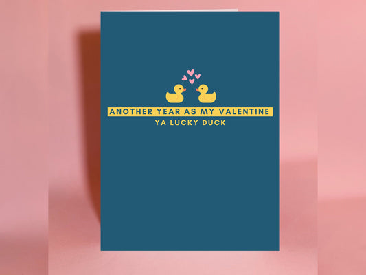 Irish valentines card, lucky duck