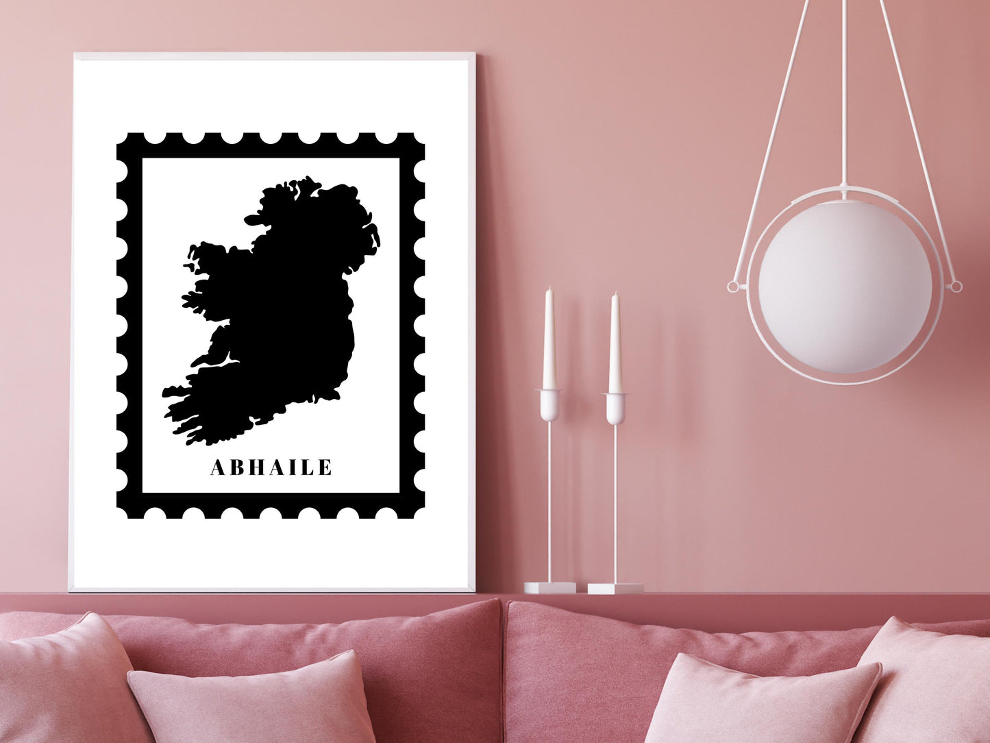 Map of Ireland, Irish print