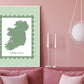 Map of Ireland, Irish print