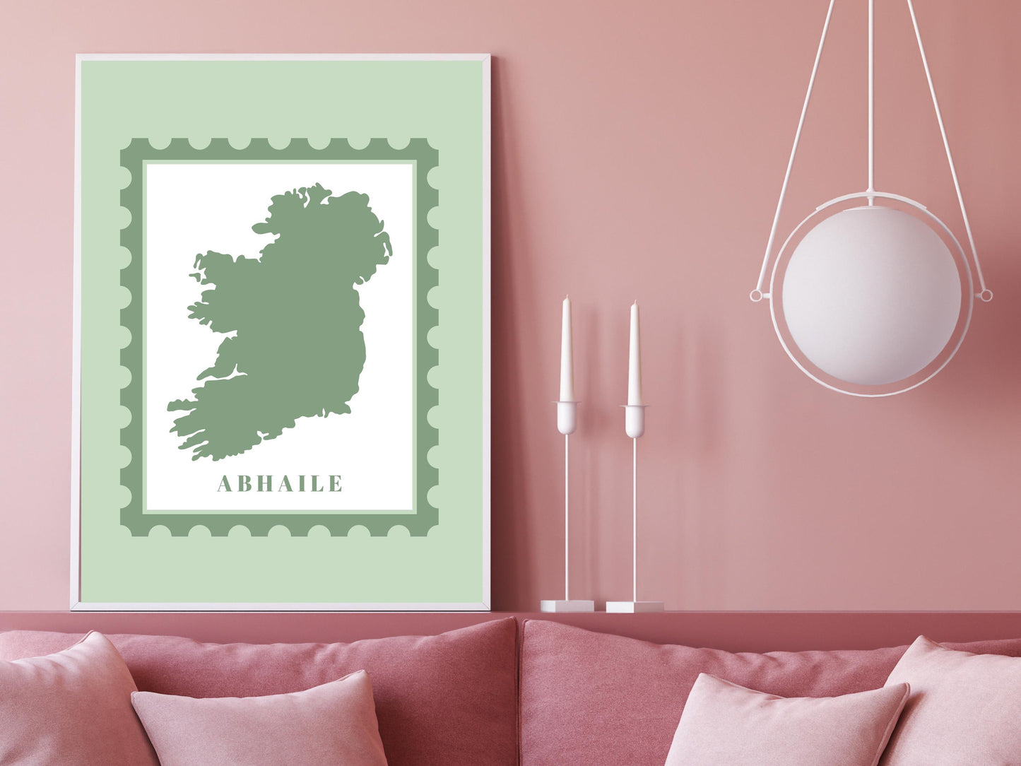 Map of Ireland, Irish print