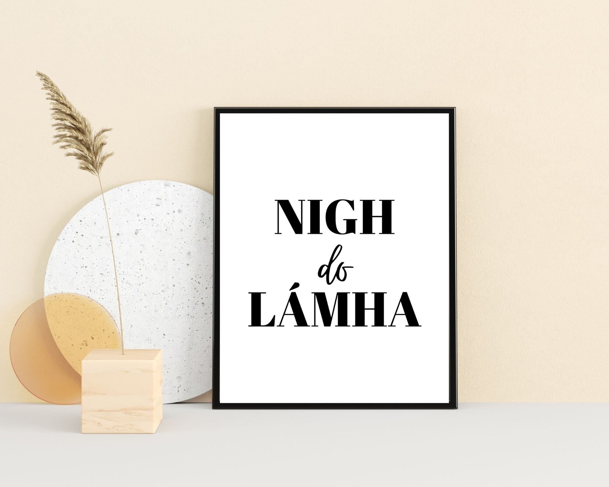 Nigh do lámha, wash your hands, Irish gift, Irish language, Irish art, Irish print, wall art, wall print, Bathroom print