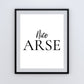 nice arse, bathroom print,Irish gift, Irish language, Irish art, Irish print, wall art, wall print, Bathroom print