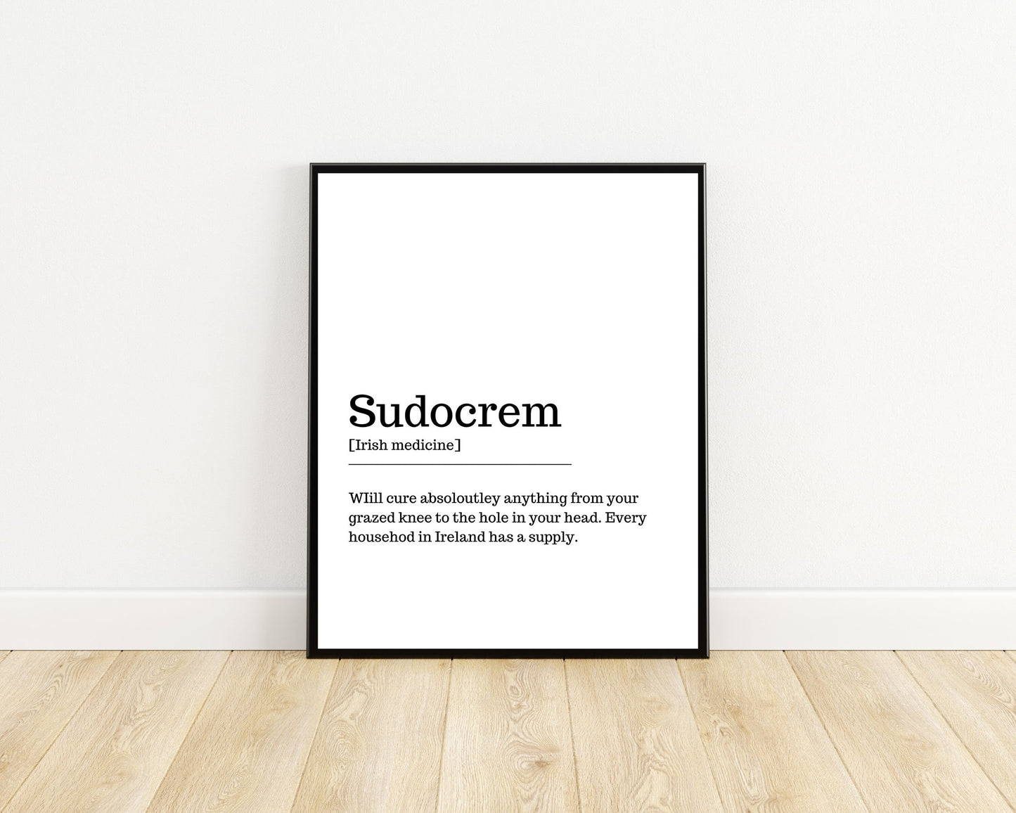 sudocrem, Irish saying, Irish gift, Irish language, Irish art, Irish print, wall art, wall print,