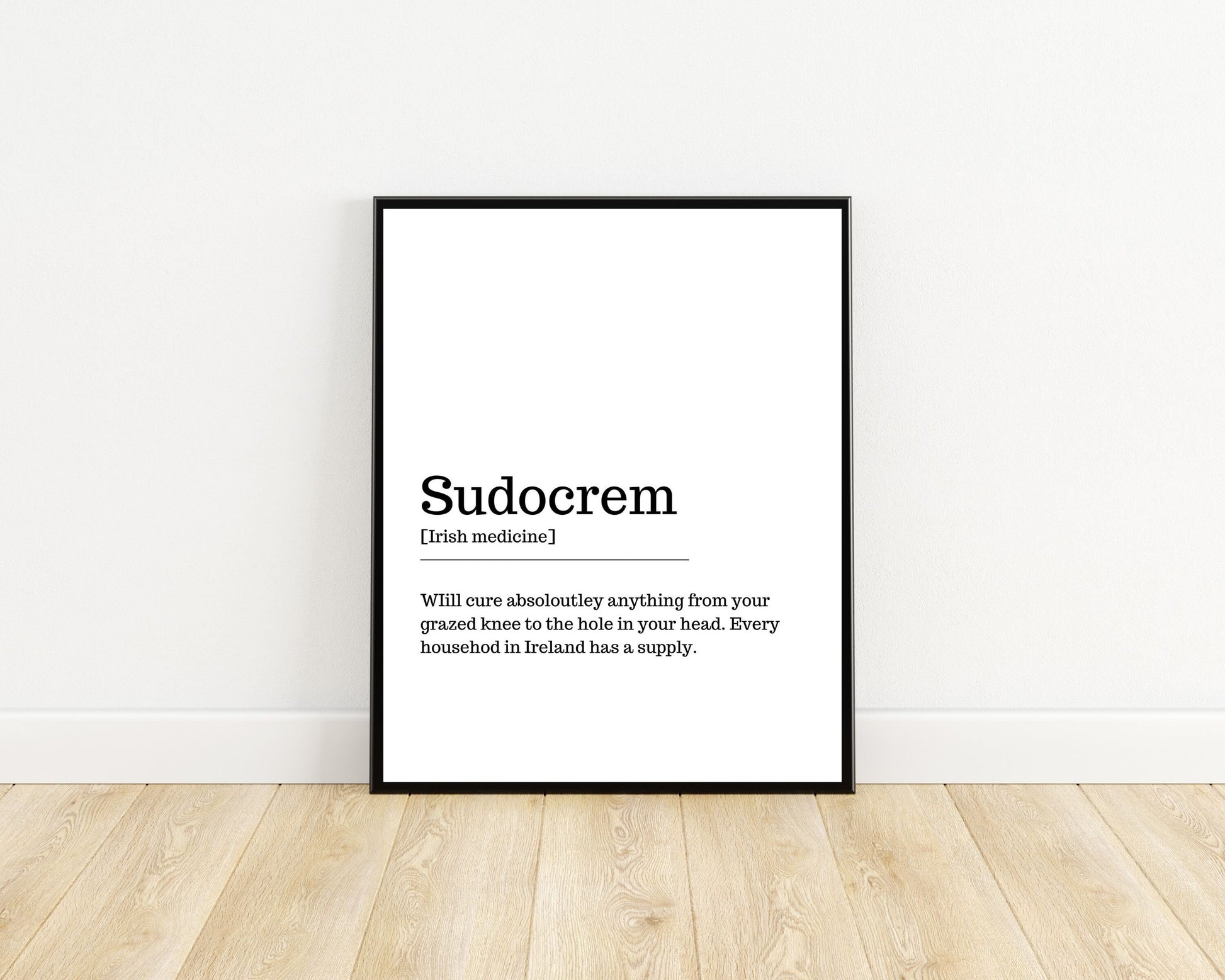 sudocrem, Irish saying, Irish gift, Irish language, Irish art, Irish print, wall art, wall print,