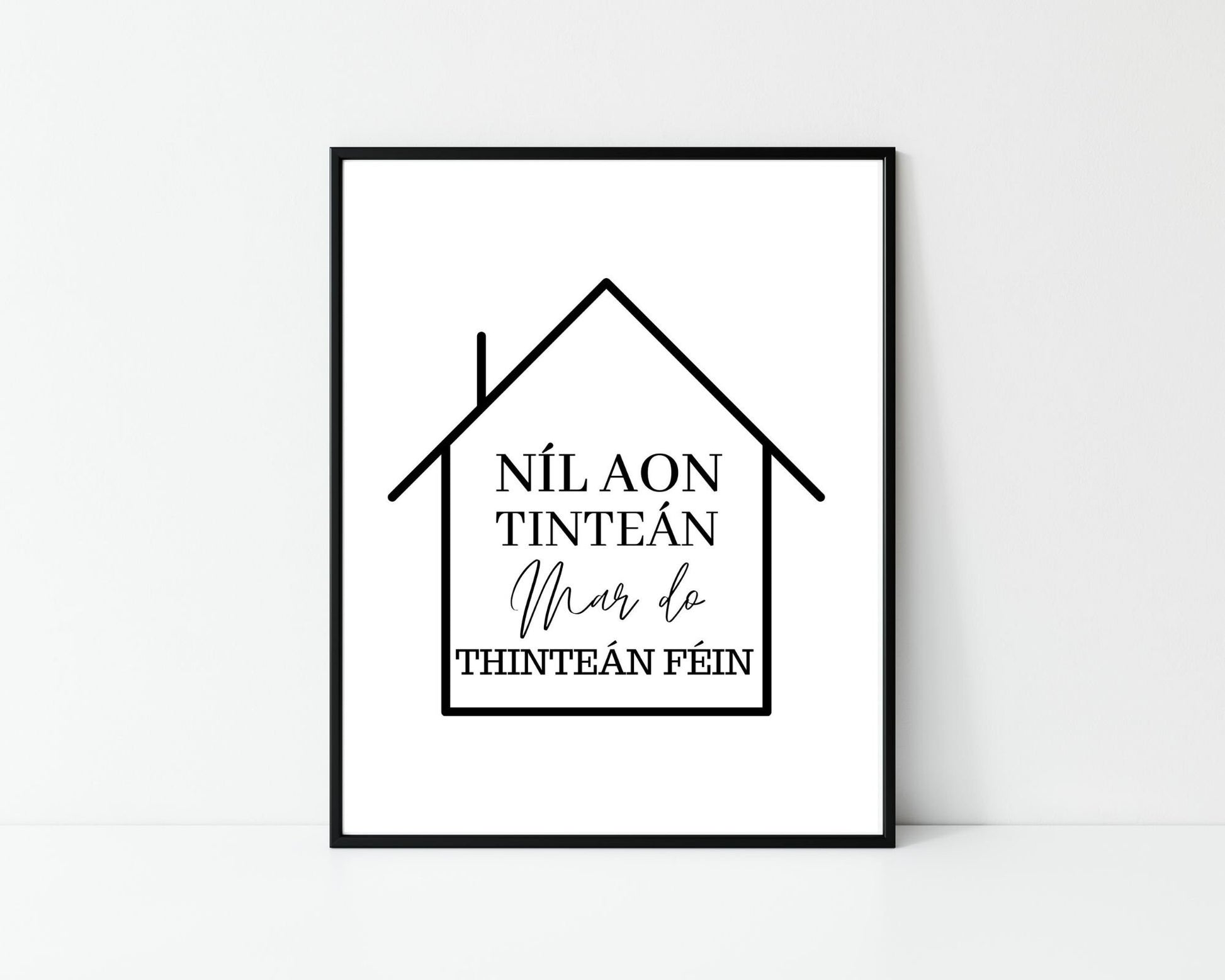 no place like home, new house gift, housewarming gift, Irish gift, Irish art, Irish print, wall art, wall print,