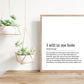 I will in me hole, Irish saying, Irish gift, Irish language, Irish art, Irish print, wall art, wall print