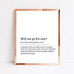 will we go for one Irish saying, Irish gift, Irish language, Irish art, Irish print, wall art, wall print,