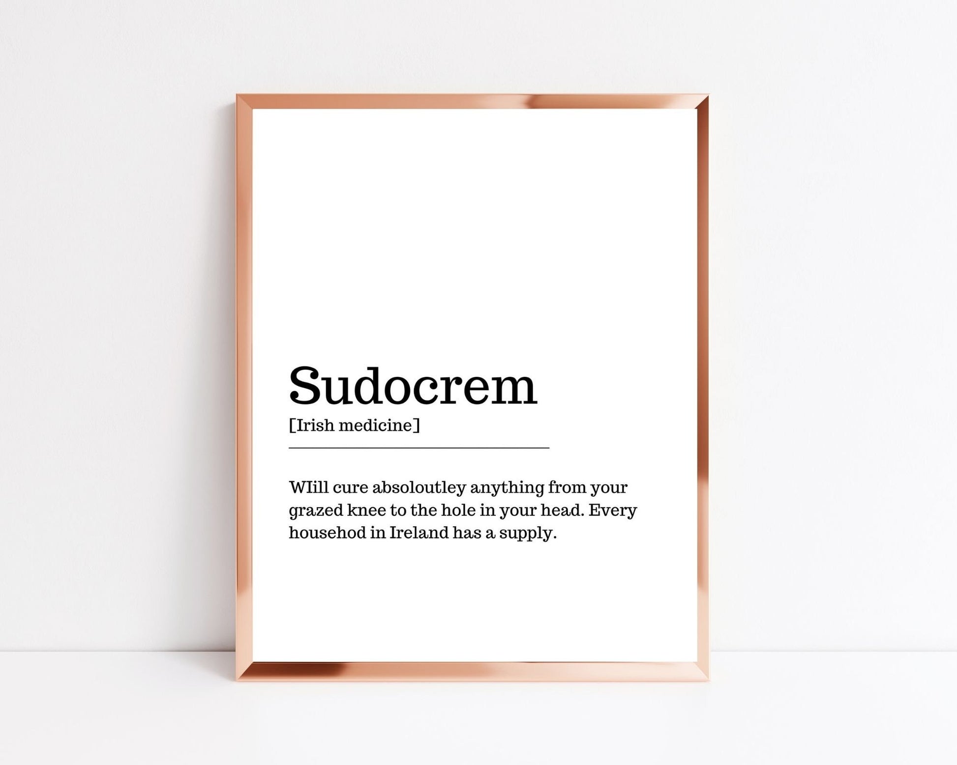 sudocrem, Irish saying, Irish gift, Irish language, Irish art, Irish print, wall art, wall print,