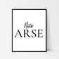 nice arse, bathroom print,Irish gift, Irish language, Irish art, Irish print, wall art, wall print, Bathroom print