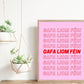 Gafa liom féin, obsessed with myself, self love, self love print, Irish print, house gift, wall art, new home gift, wall art, Irish gift