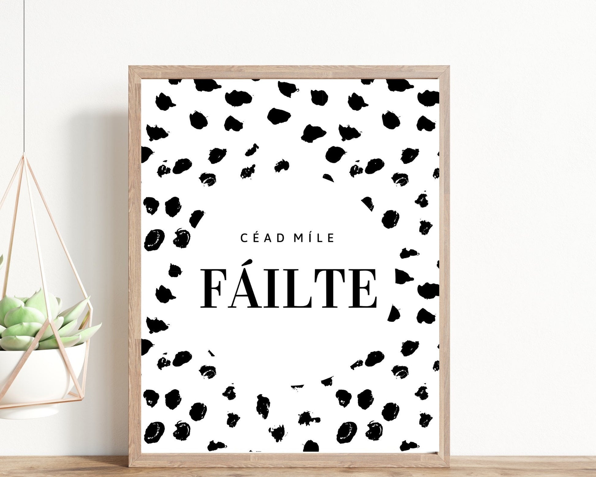 Céad míle fáilte, welcome print, housewarming gift, Irish print, house gift, wall art, new home gift, wall art, Irish gift