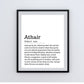 Athair, gift for a father, gift for a dad Irish print, wall art, wall print, fathers day gift, Father definition print