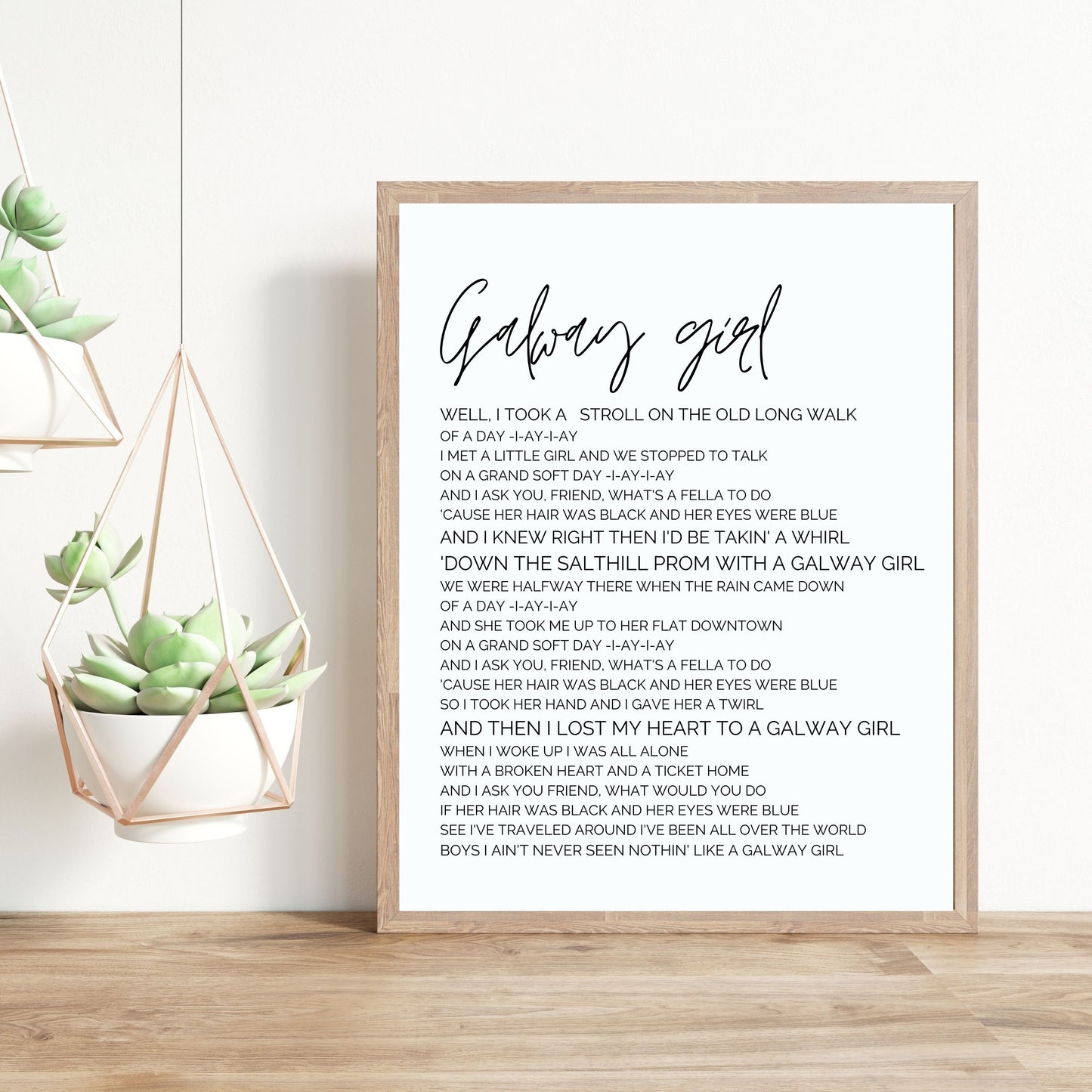 galway girl, galway girl print, Irish song print, song lyric print, lyric print, music prints, Irish print, wall art, wall print,