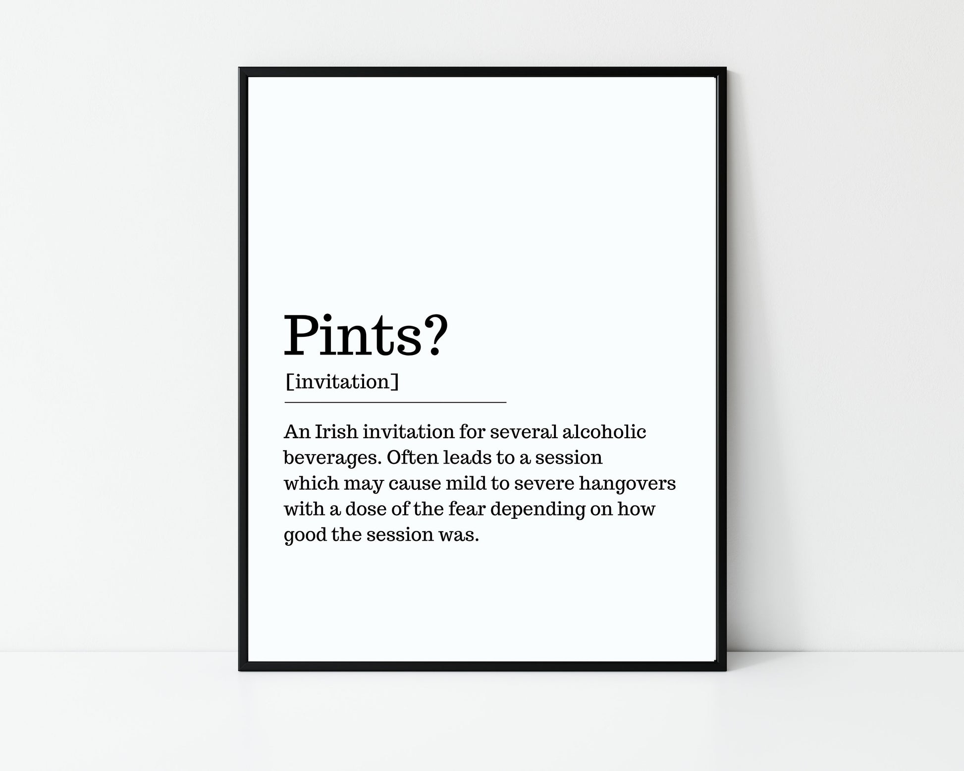 Irish print, Pints, Irish gift, Irish saying, Home décor, house warming gift, new house gift, Irish wall art