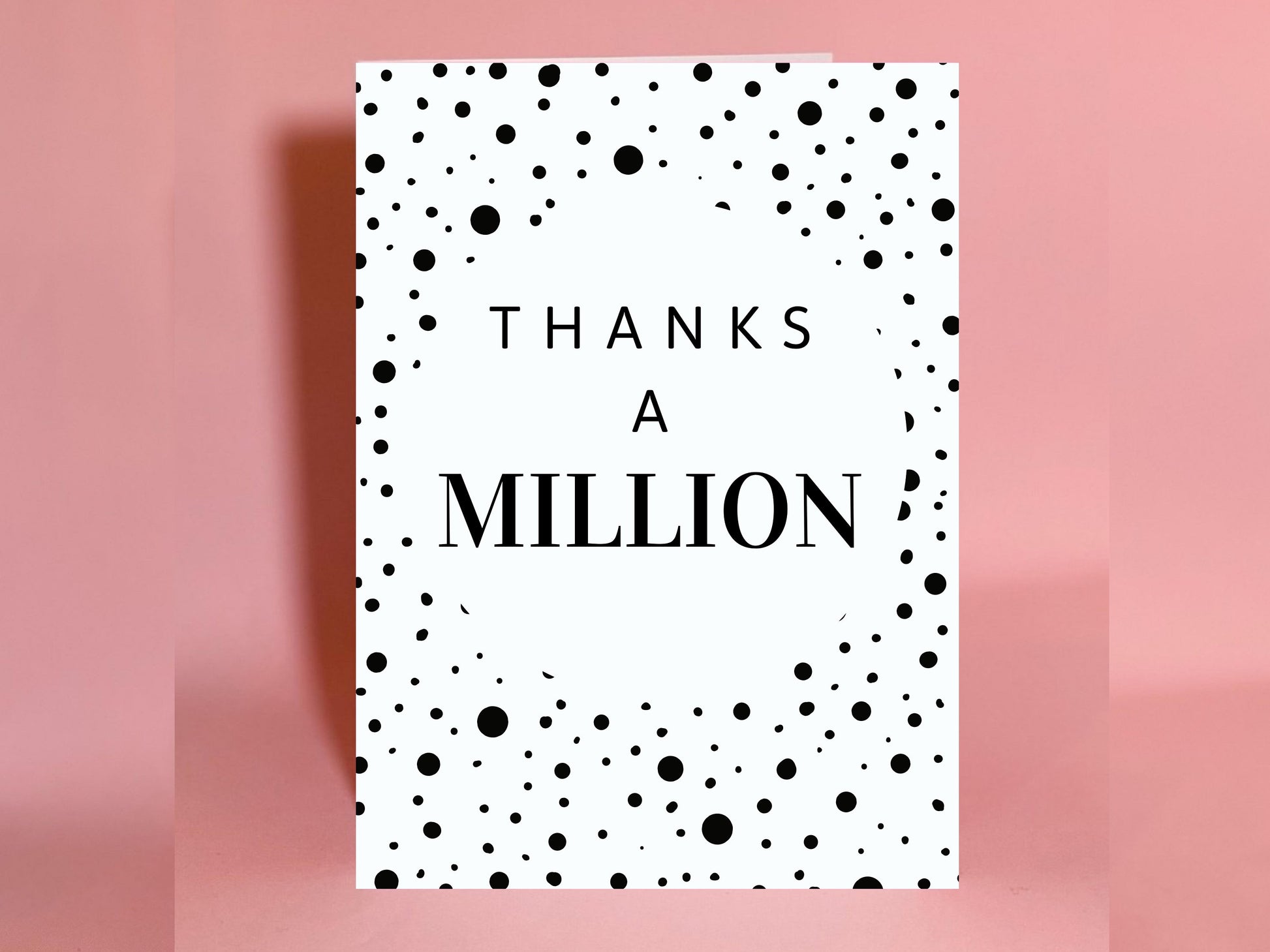 Thank you card, thanks a million card, Irish thank you card, Irish card, Irish greeting card