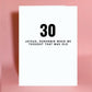 30th birthday card, thirty’s birthday card, Irish birthday card, happy birthday, birthday card, funny happy birthday, Irish card