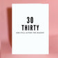 30th birthday card, thirty’s birthday card, Irish birthday card, happy birthday, birthday card, funny happy birthday, Irish card