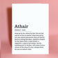 fathers card, Irish fathers card, Irish card, Irish greeting card, Athair, dad card, card for dad
