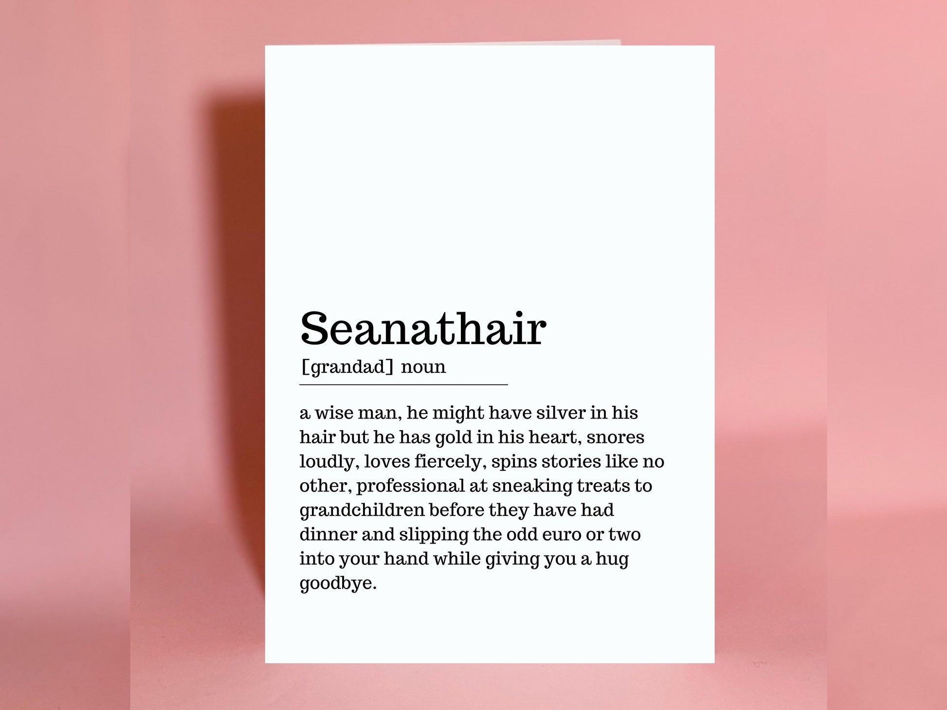 Grandad card, Irish grandad, Seanaithair card, Irish card, Irish greeting card