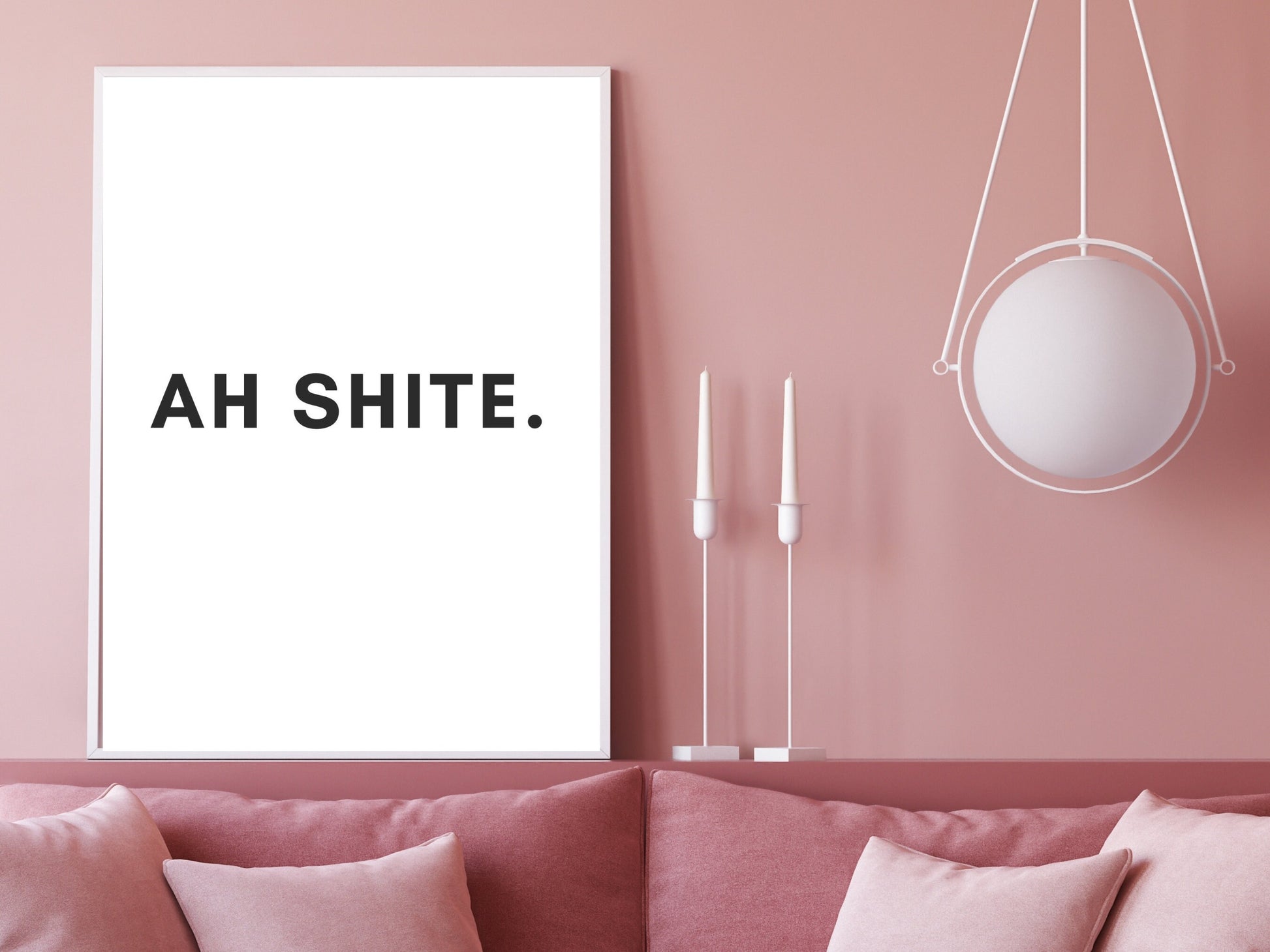 Ah shite, Irish print, Irish humor, Irish gift, Irish saying, Home décor, Irish wall art, gift for someone abroad