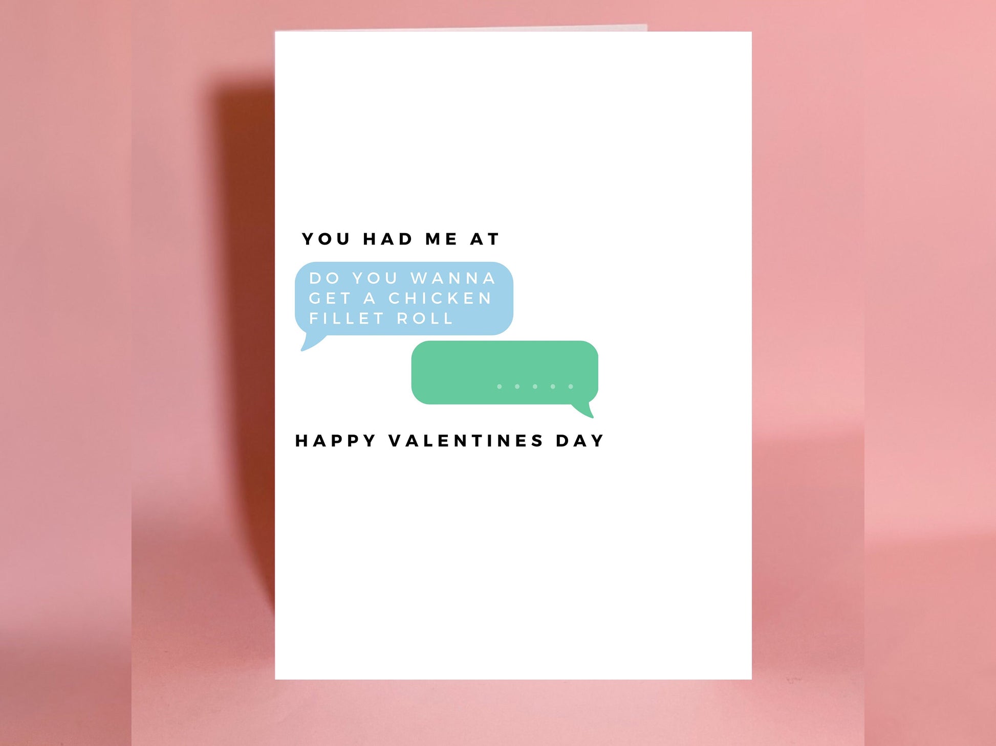 Chicken fillet roll, Irish valentines card, valentines day card, Irish card, Irish greeting card
