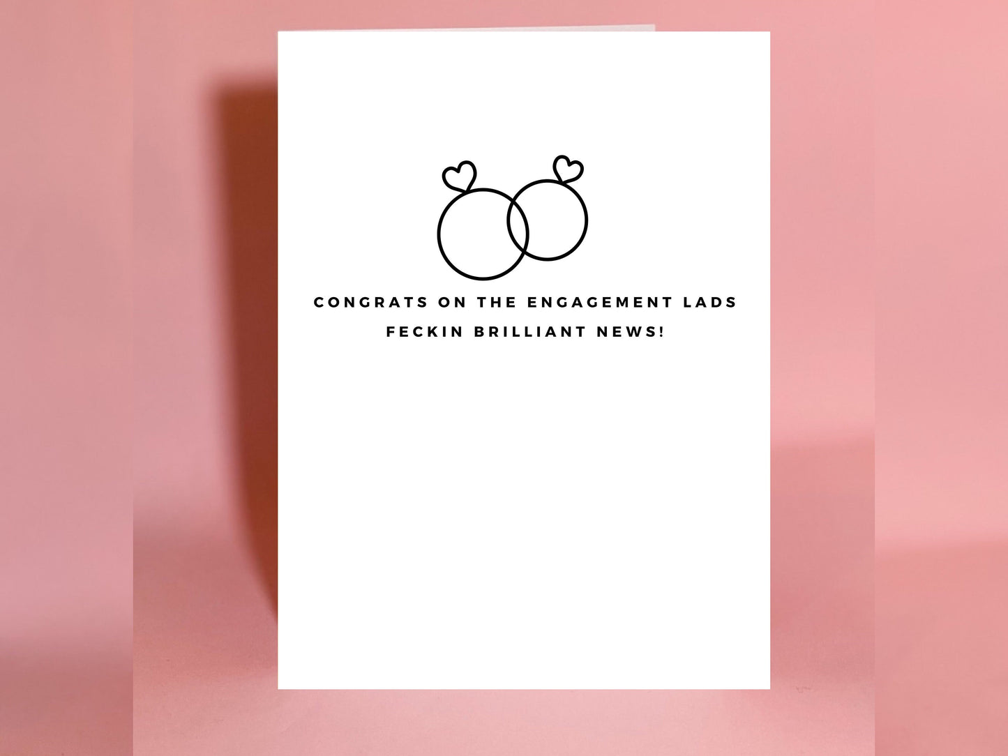 Congrats Girls, Engagement card, Irish card, Irish wedding card, irish wedding, congrats card